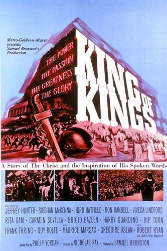 Theatrical release poster for "King of Kings."  Note the similarities to the poster for "Ben-Hur" (also released by MGM).